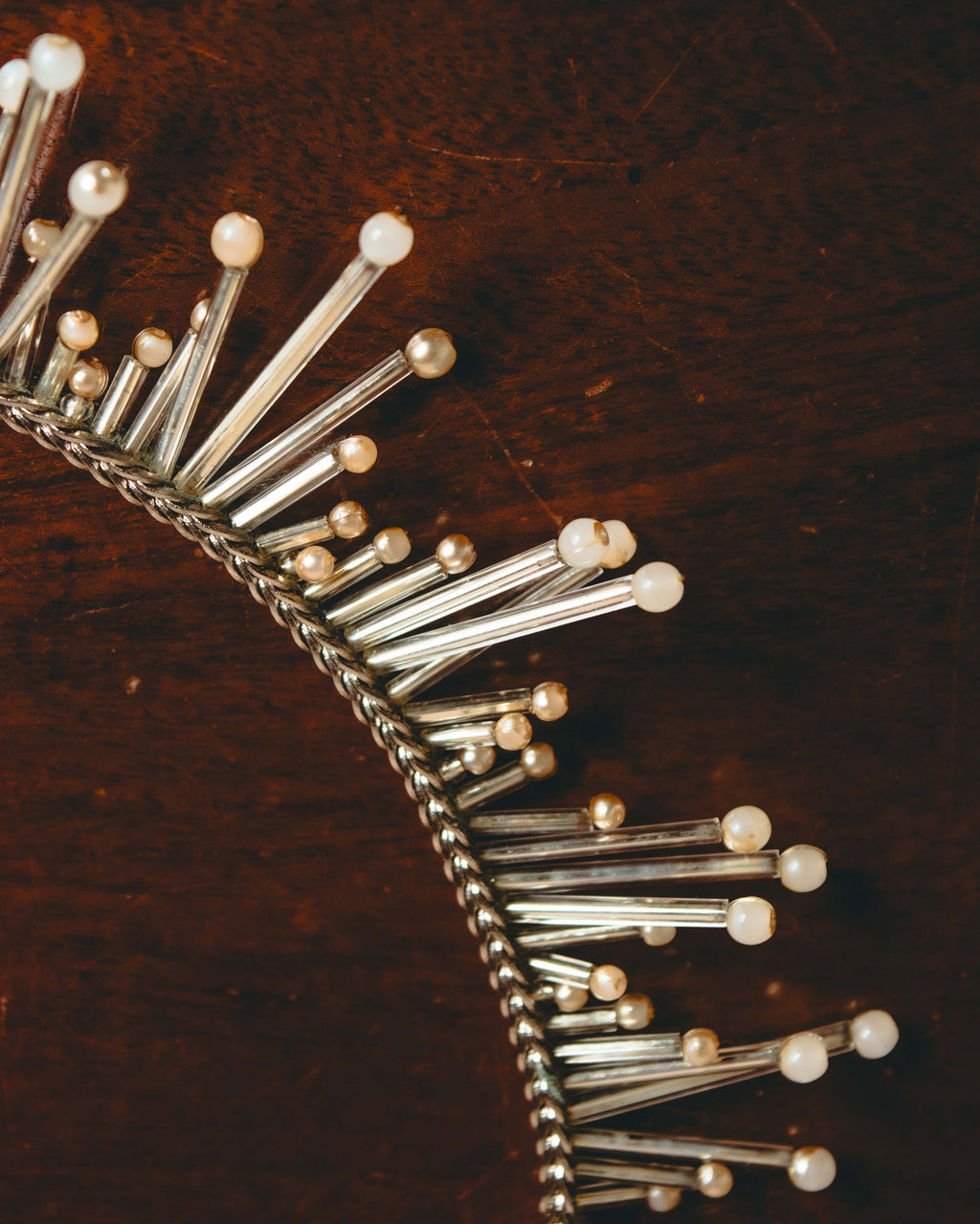 -SPECIAL- "CHANEL" 90's-00's Sculptural pearl fringe choker necklace