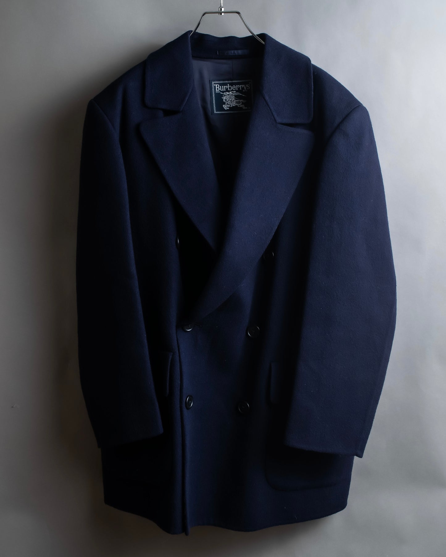 "BURBERRYS" Oversized wide lapel tailored coat