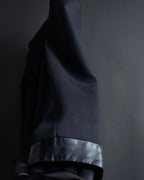 "HELMUT LANG" Leather lapel design, glossy jacket