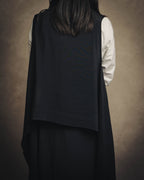 -SPECIAL- “HERMÈS“ 00’s-10’s Sleeveless silk draped shirt dress