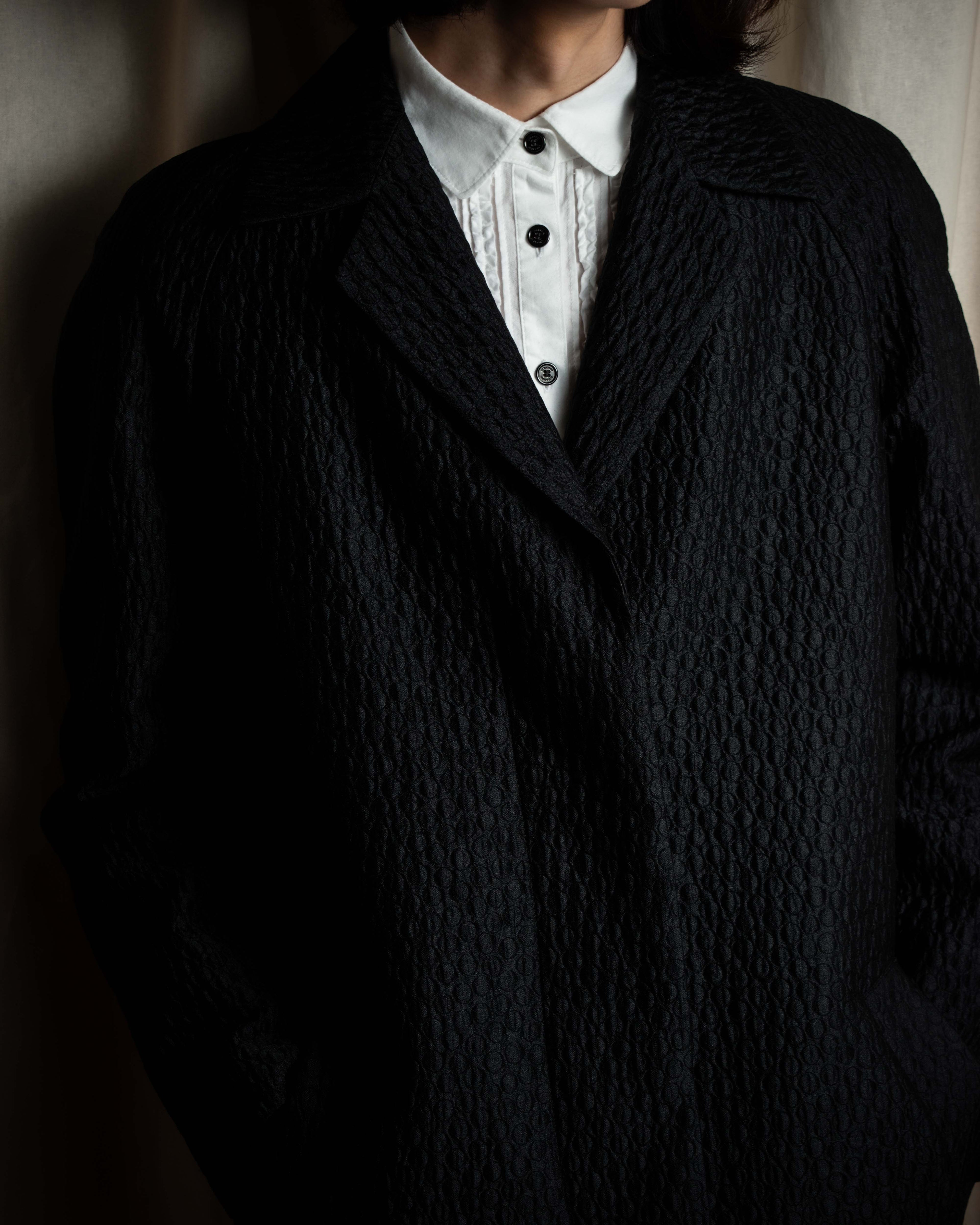 "DRIES VAN NOTTEN" Relief  jaguard uneven design chester coat