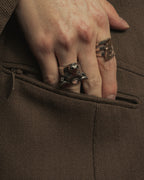 -SPECIAL- "HERMES" 90's Military-inspired zip design tailored jacket