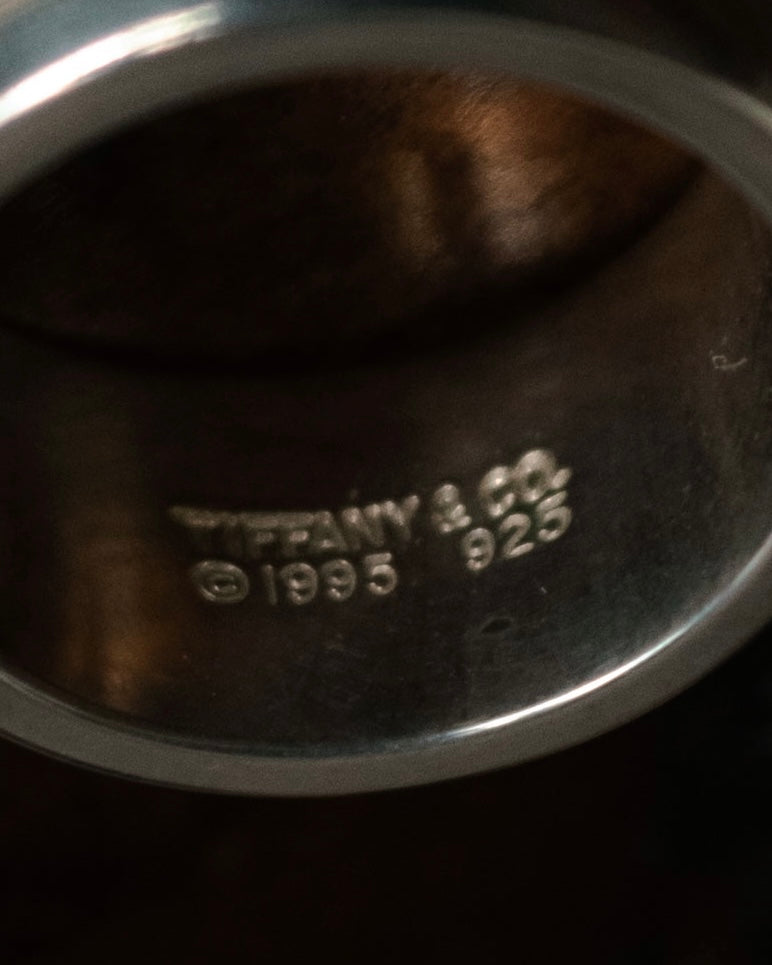 “Tiffany & Co.” 1995 Grooved sterling silver ring