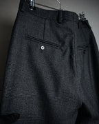 “CELINE” Post-2018 Glen check wool tailored trousers