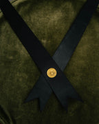 -SPECIAL- “CHANEL” Late 80’s-90’s gold button satin neck tie