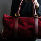 "Cartier" Beautiful red color velour boston bag