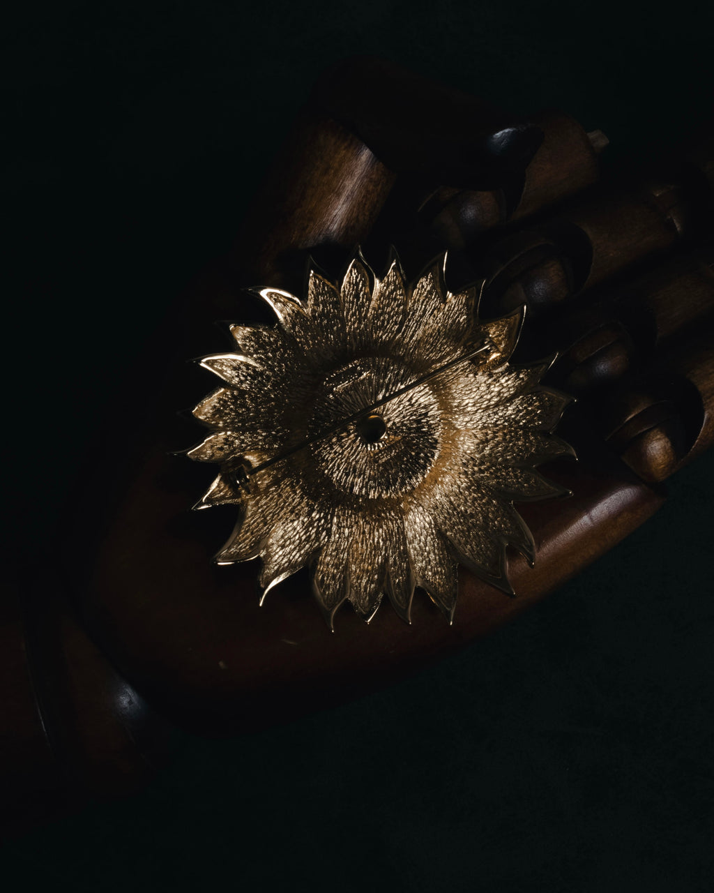 Christian Dior Floral Sunburst Crystal Brooch