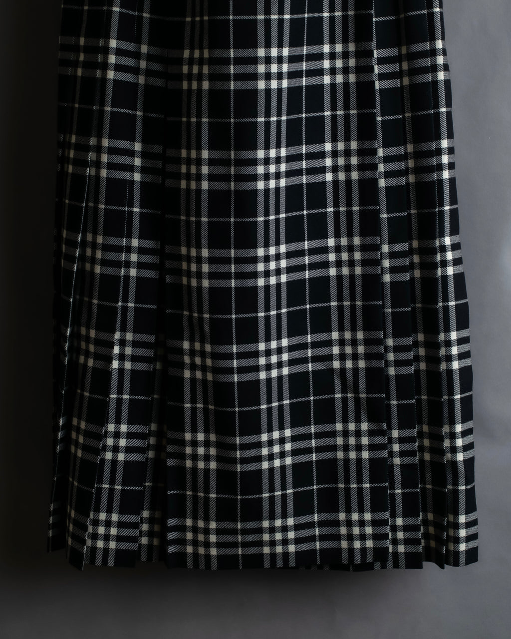 "BURBERRY" Tartan check pleated wrap skirt