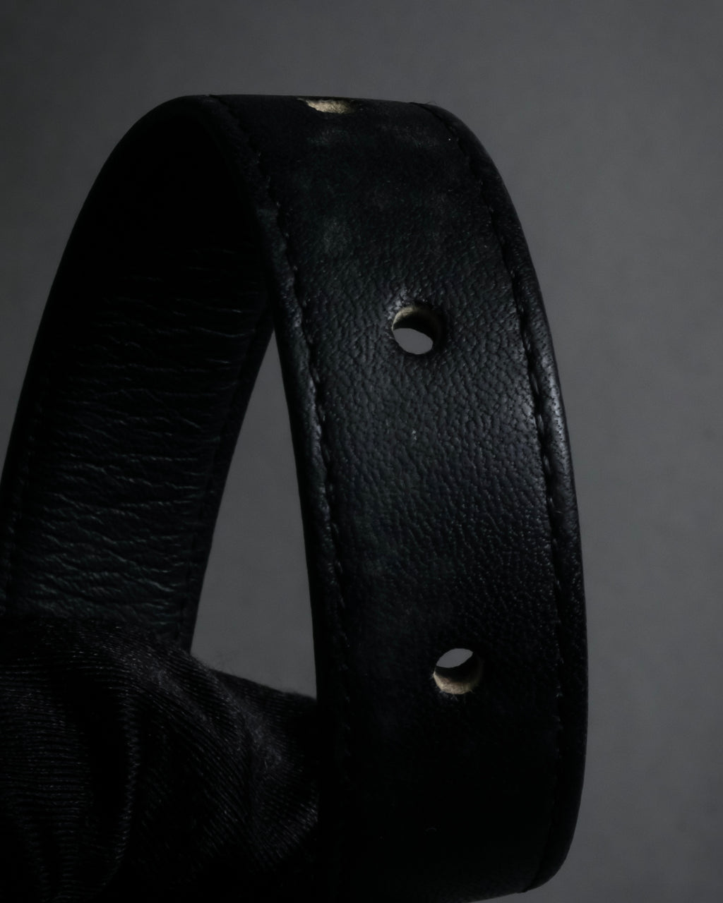 "Christian Dior" Logo buckle slim leather belt