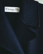 -SPECIAL- “Christian Dior” 2017 AW Navy double breasted A line long coat