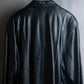 "PIERRE BALMAIN" Oversized double-breasted lamb leather tailored jacket