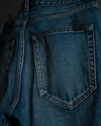 "Saint Laurent" Faded straight line denim pants