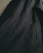 “COMME des GARCONS” Late 80’s-early 90’s silk tucked black shirt