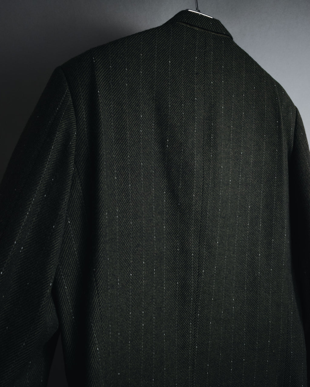 "Yves Saint Laurent diffusion hommes" 80’s-90’s structured glitter pinstripe wool suit set-up