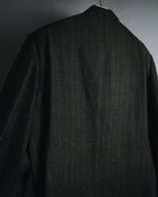 "Yves Saint Laurent diffusion hommes" 80’s-90’s structured glitter pinstripe wool suit set-up