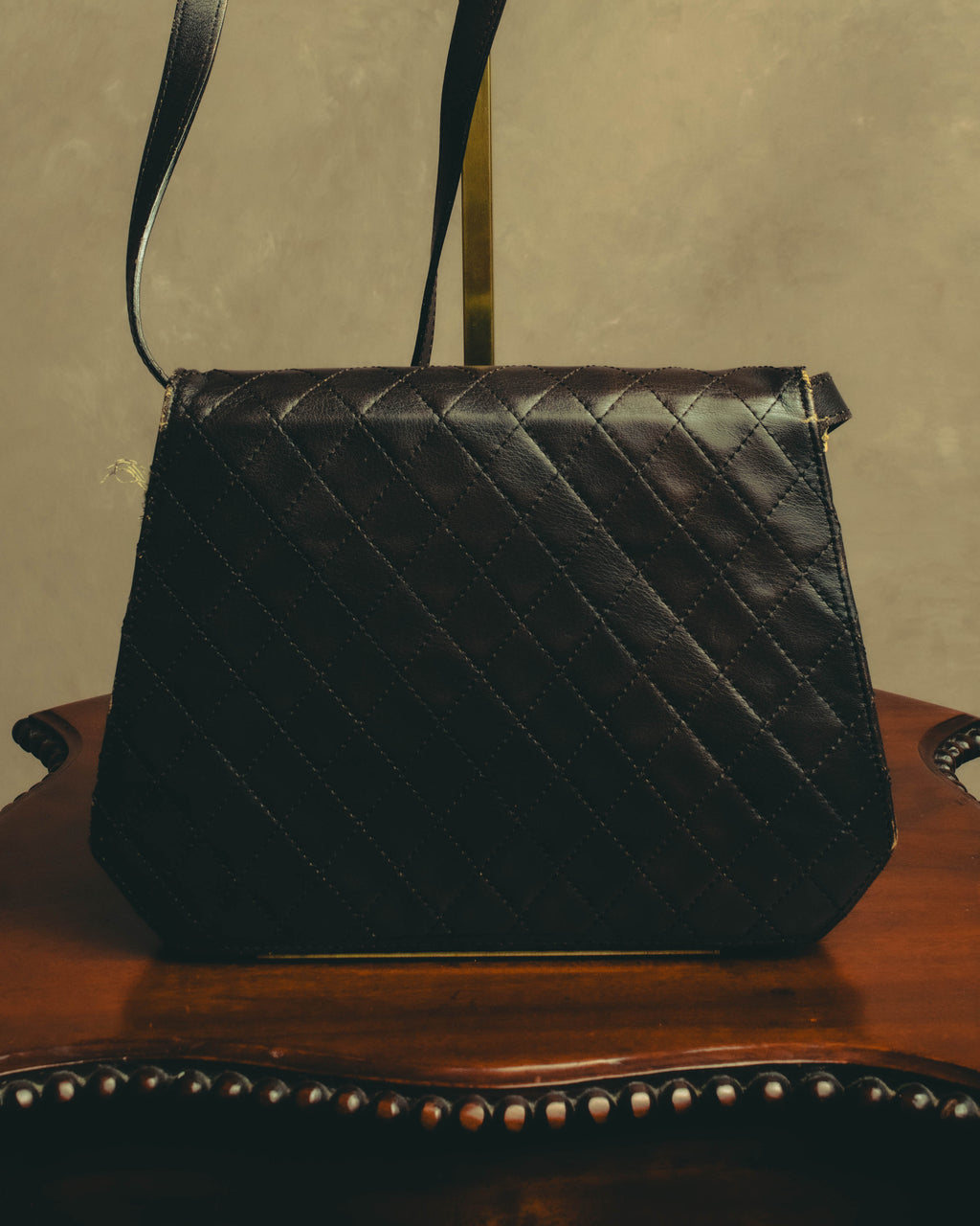 "Yves Saint Laurent" 80's-90's Quilted leather shoulder bag