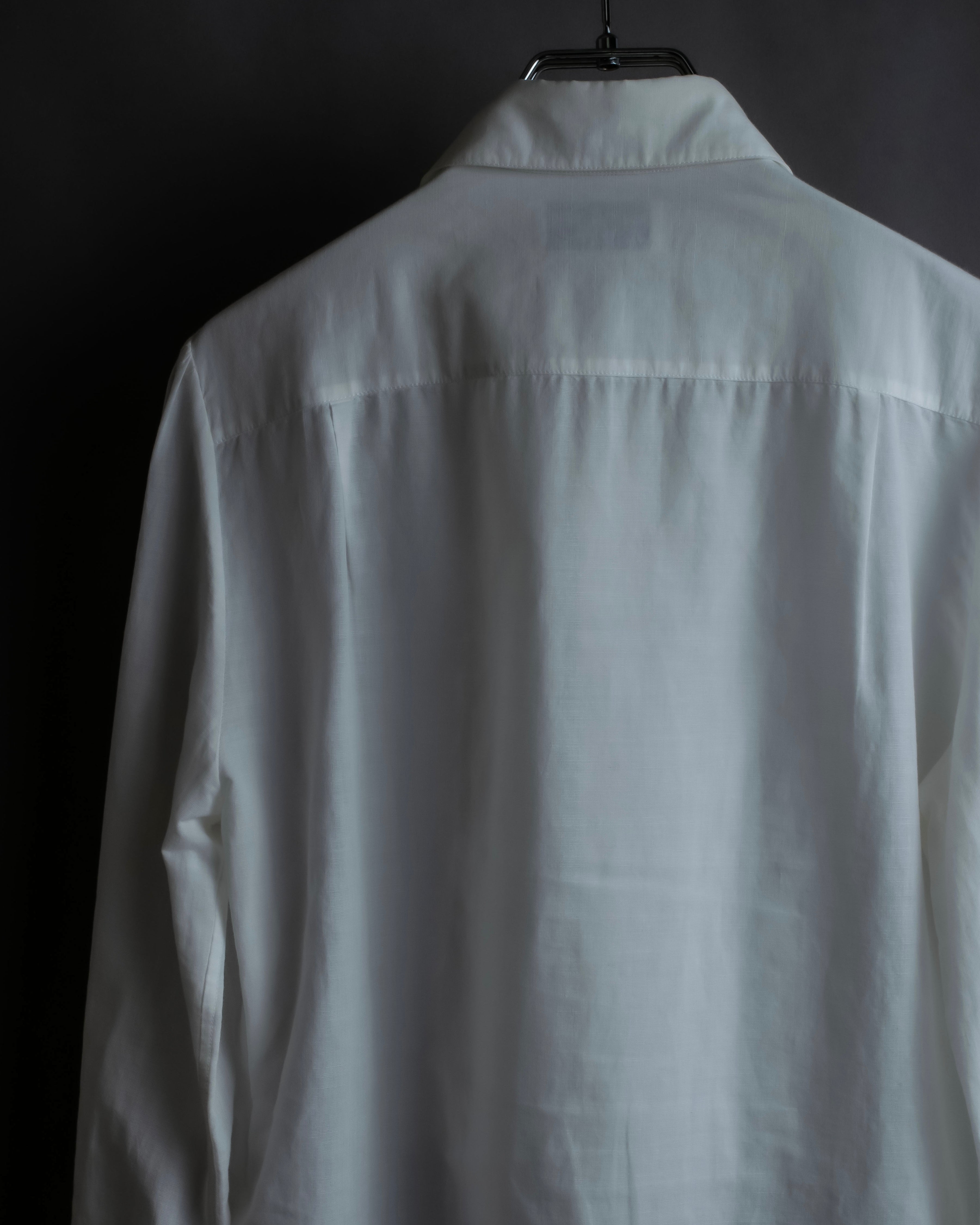 "Saint Laurent" 22SS Ribbon lace design tuxedo shirt