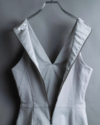 “Helmut Lang” Asymmetry designed v neck one piece
