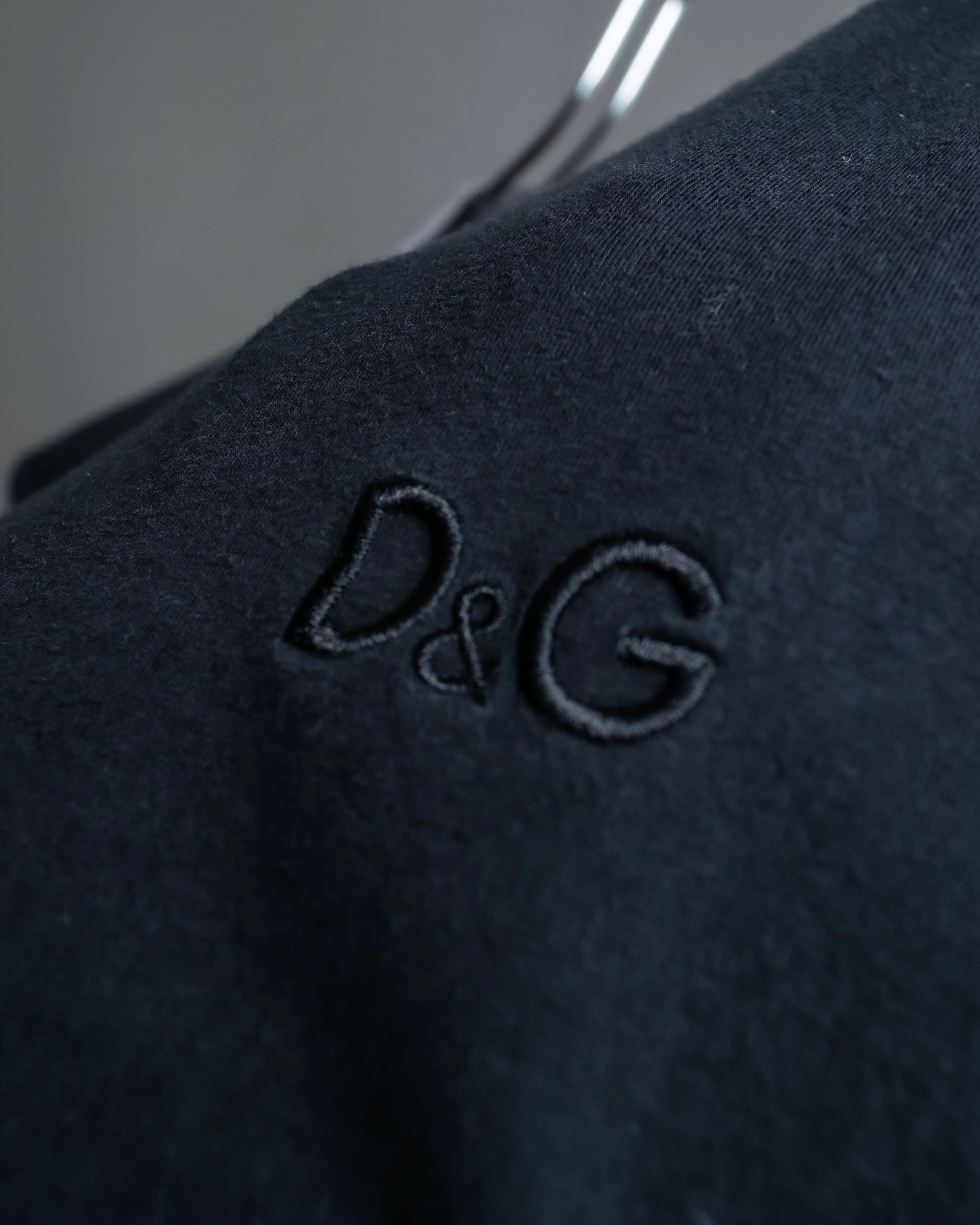 "DOLCE & GABBANA" Black and grey bicolor short sleeve T-shirt