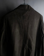 "Christian Dior PRETA-PORTER" CD logo embroidered suede tailored jacket