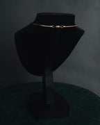 "Vintage" 80’s Sculptural oval stone pendant necklace