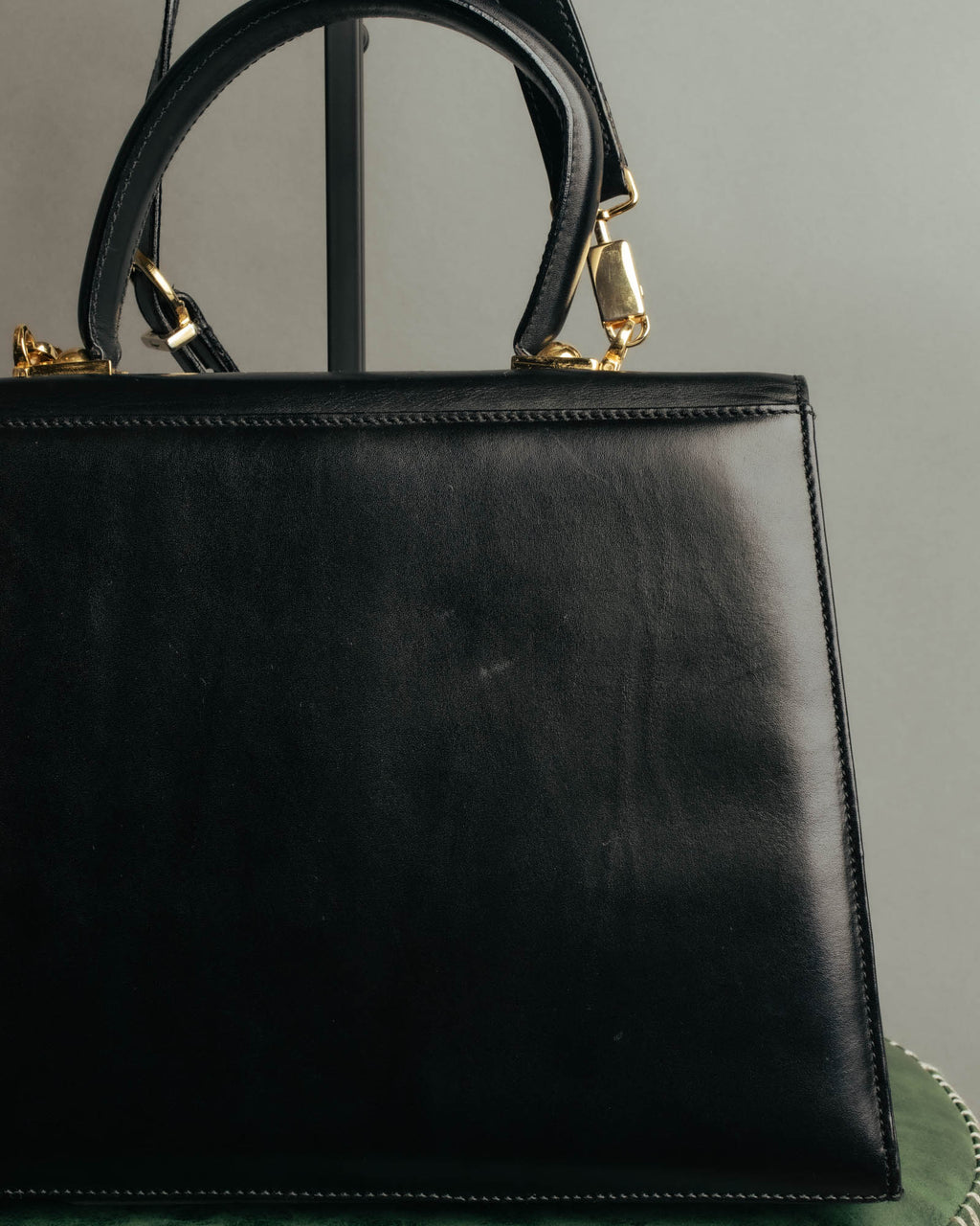 "Salvatore Ferragamo" 90's-00's Classic gancini leather top handle bag