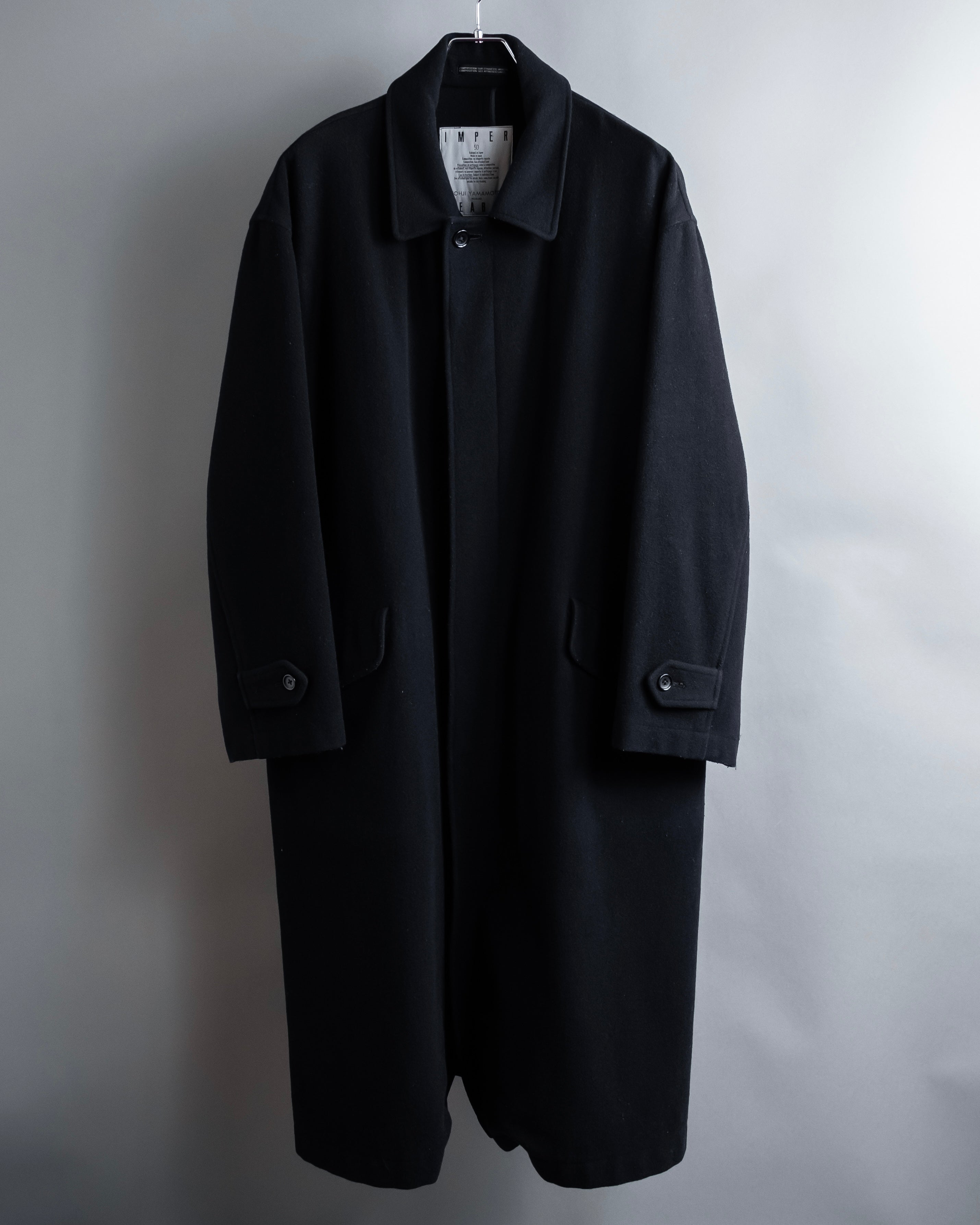 "YOHJI YAMAMOTO" Straight line stand collar coat
