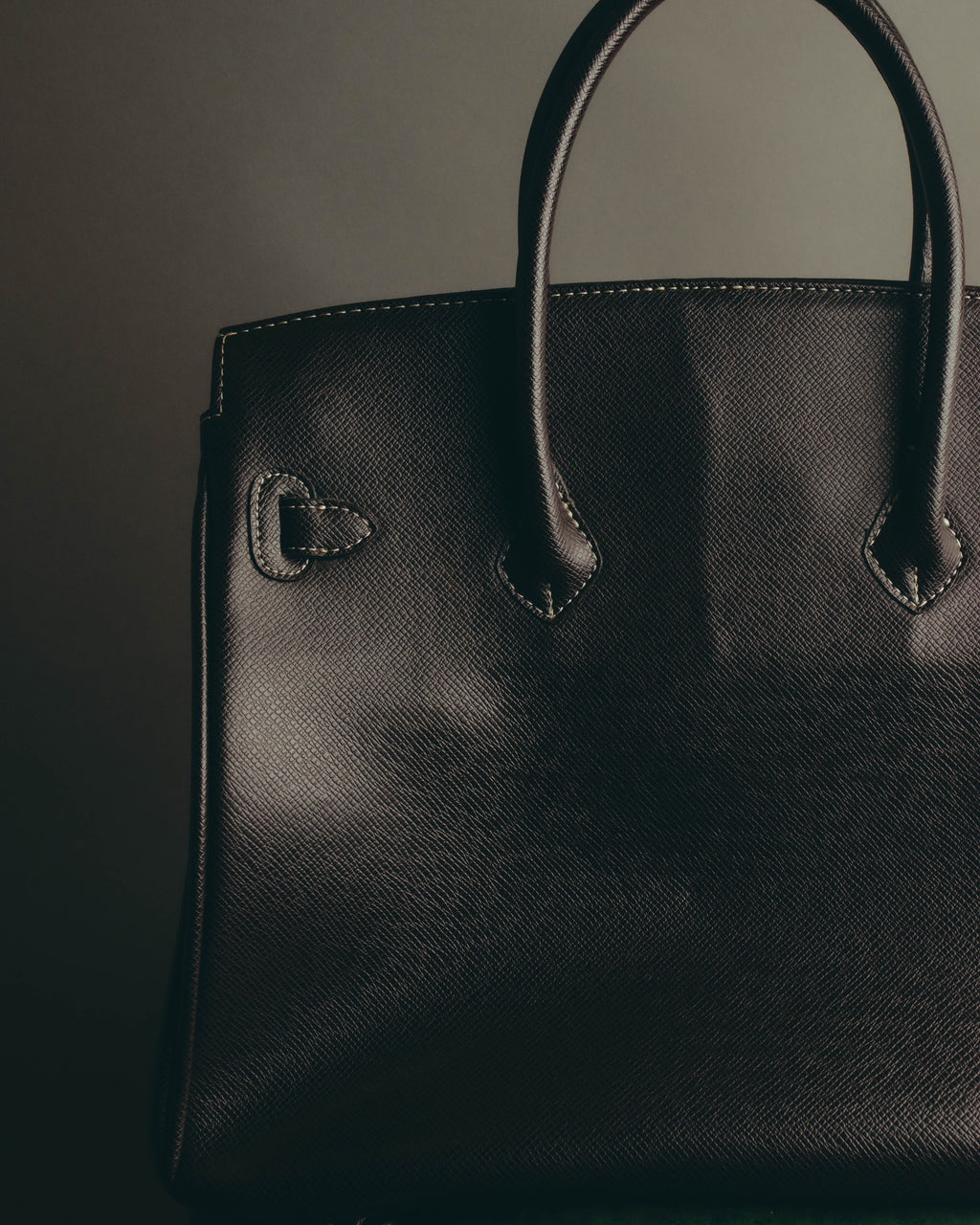 "Yves Saint Laurent" 90's-00's Classic textured leather structured top handle bag