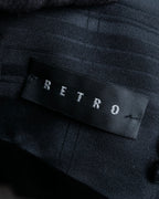 Vintage geometric check oversized tailored jacket