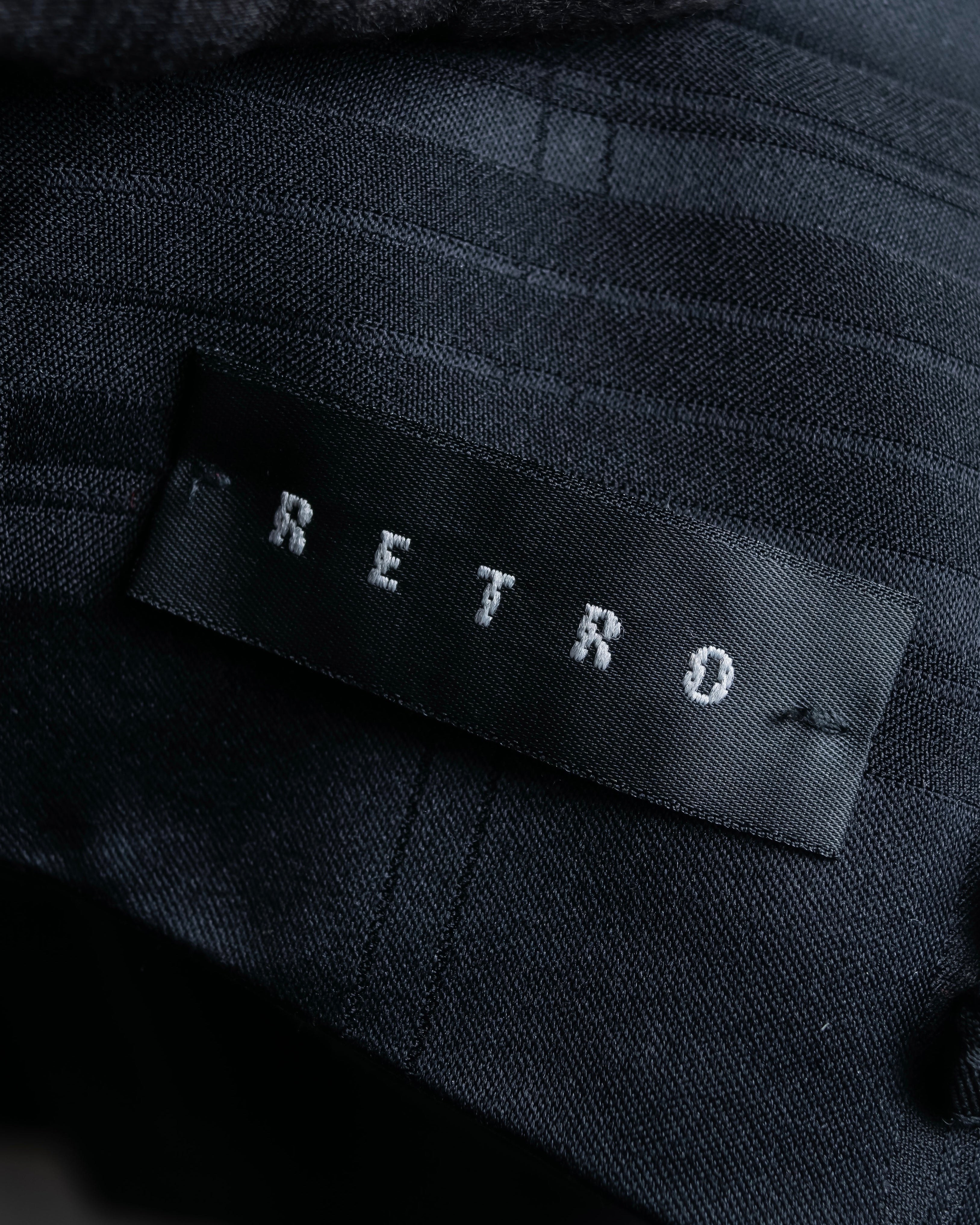 Vintage geometric check oversized tailored jacket