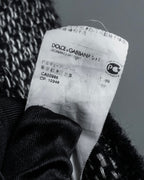 "Dolce & Gabbana" Double-breasted beautiful tweed long coat