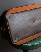 "CELINE" Macadam pattern leather combination boston bag