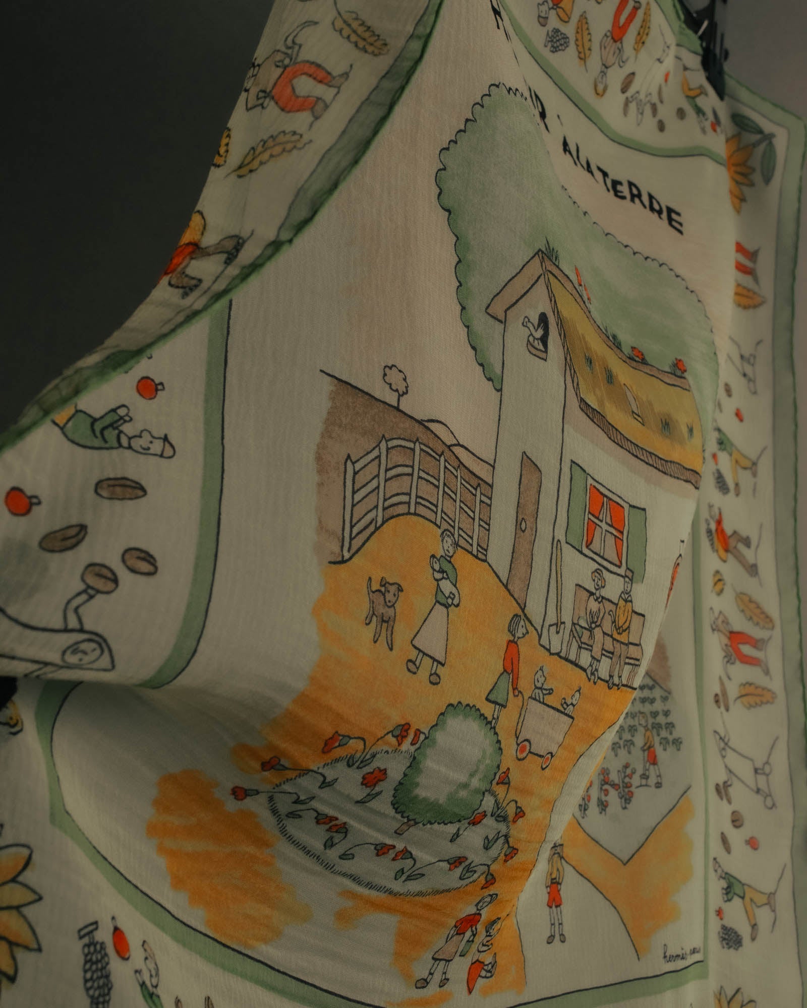 “HERMÈS” 90’s-10’s Retour à la terre silk scarf