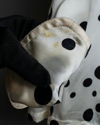 "GIANNI VERSACE" Irregular dot pattern silk shirt