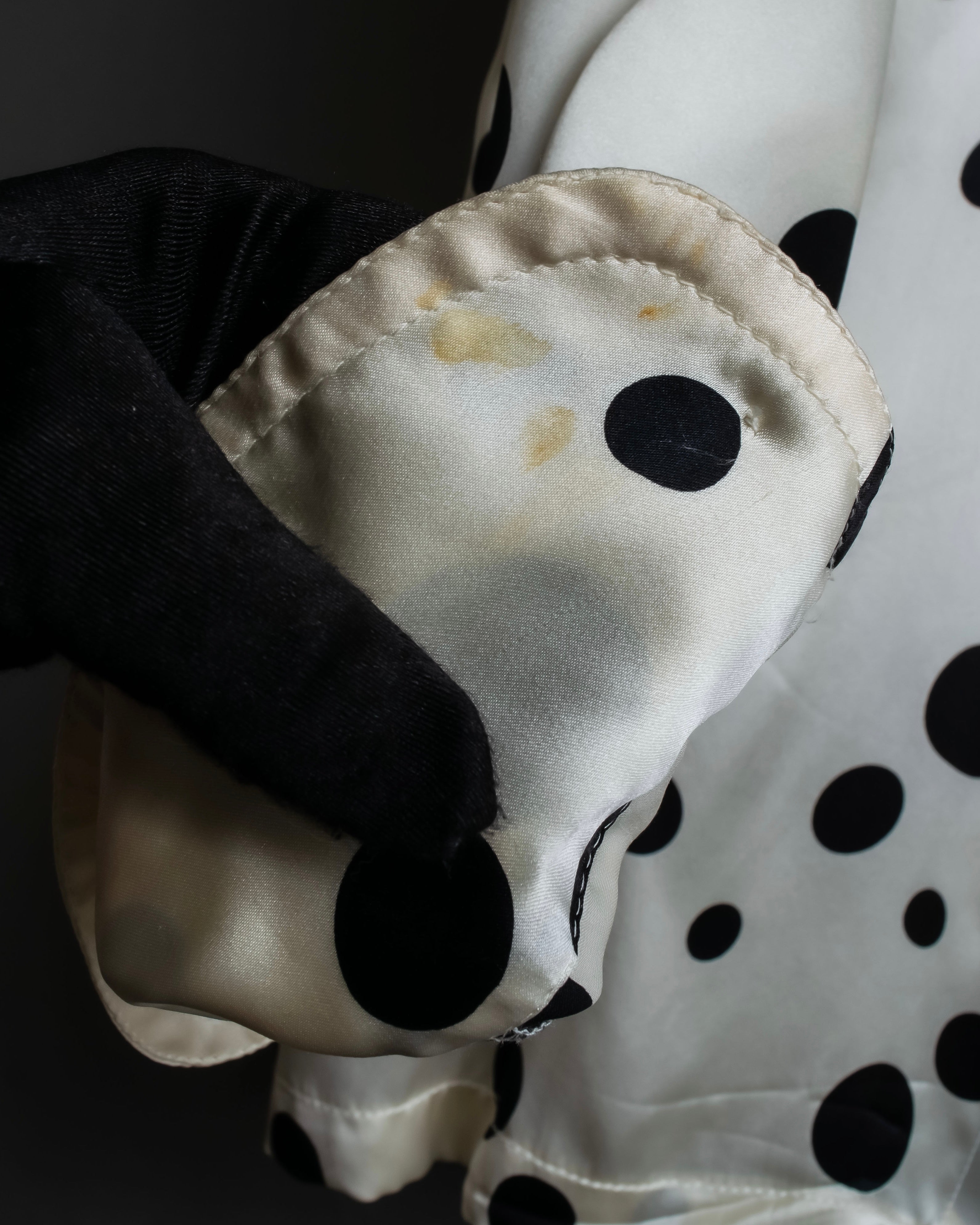 "GIANNI VERSACE" Irregular dot pattern silk shirt