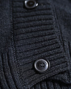 Molly Goddard/ Argyle Lambswool & Mohair Cardigan Black & Pink