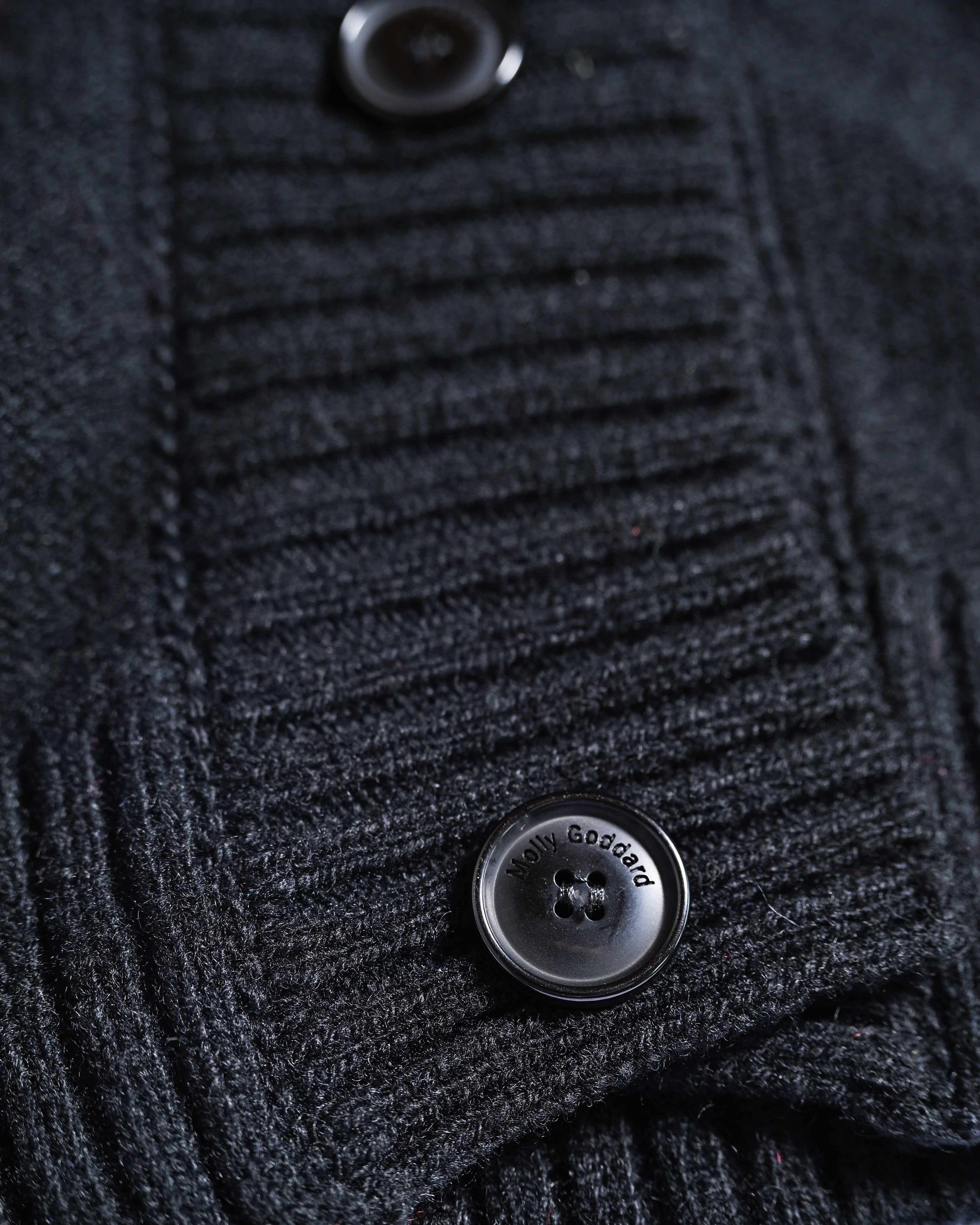 Molly Goddard/ Argyle Lambswool & Mohair Cardigan Black & Pink