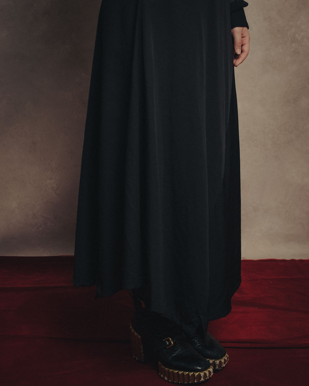 -SPECIAL- “Y’s” 2016 Asymmetric wool gabardine long skirt