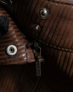 "LOEWE" Three-dimensional ribbed lamb leather set up