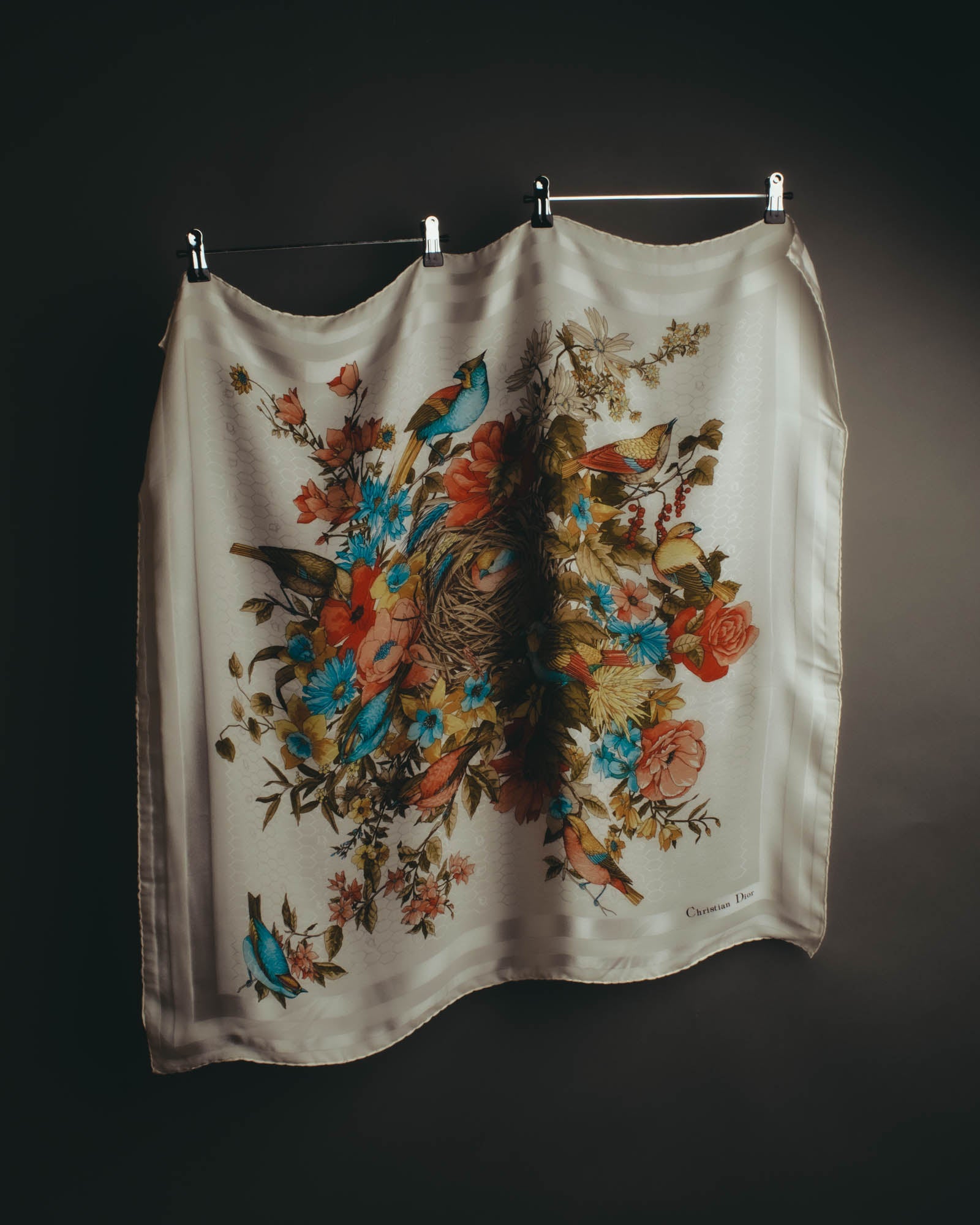 "Christian Dior" 80's-90's Elegant silk scarf