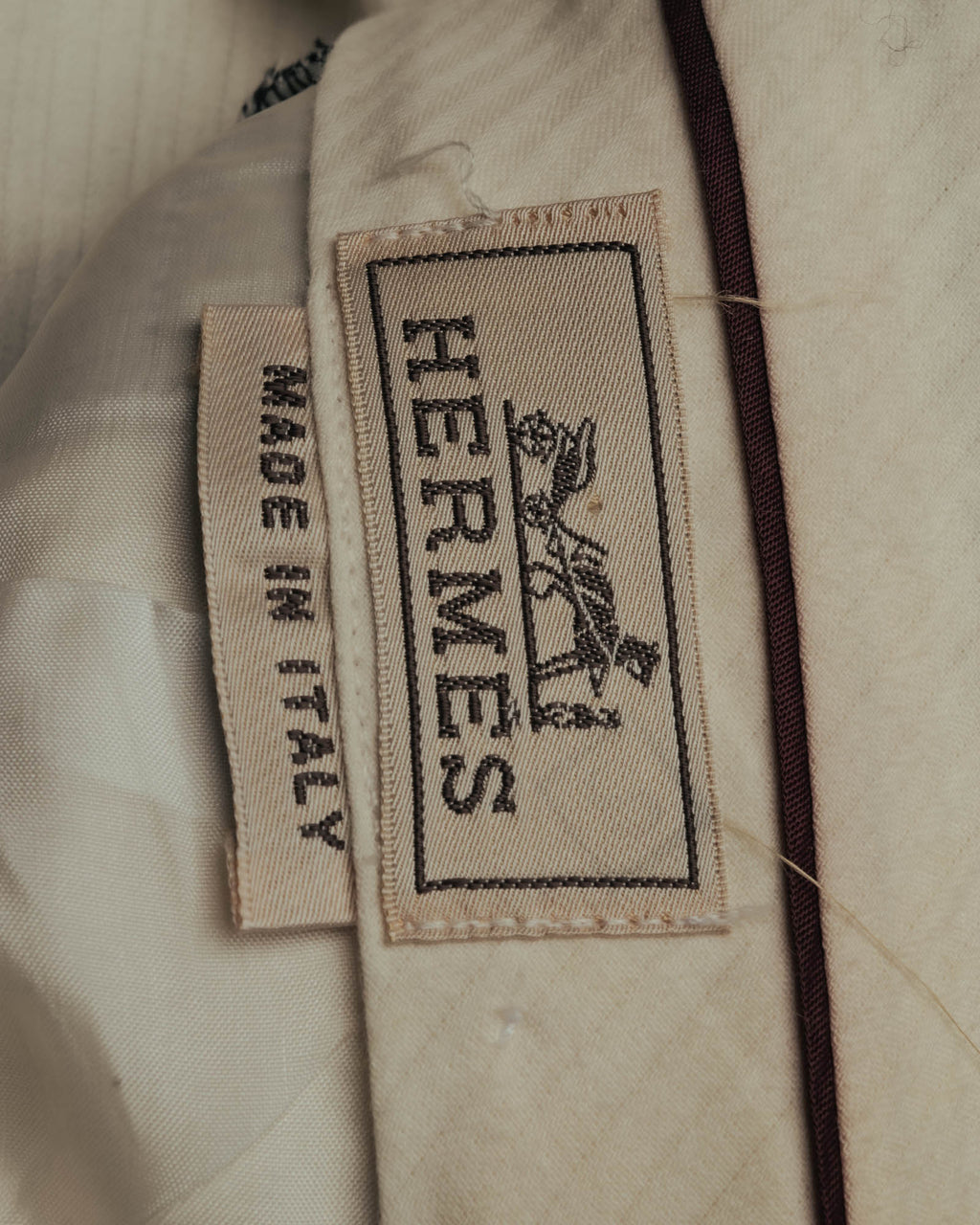 -SPECIAL- "Hermès" 90's-00's Refined cotton trousers