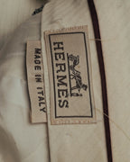 -SPECIAL- "Hermès" 90's-00's Refined cotton trousers