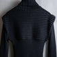 "FENDI" Bustier docking shape ribbed turtleneck knit