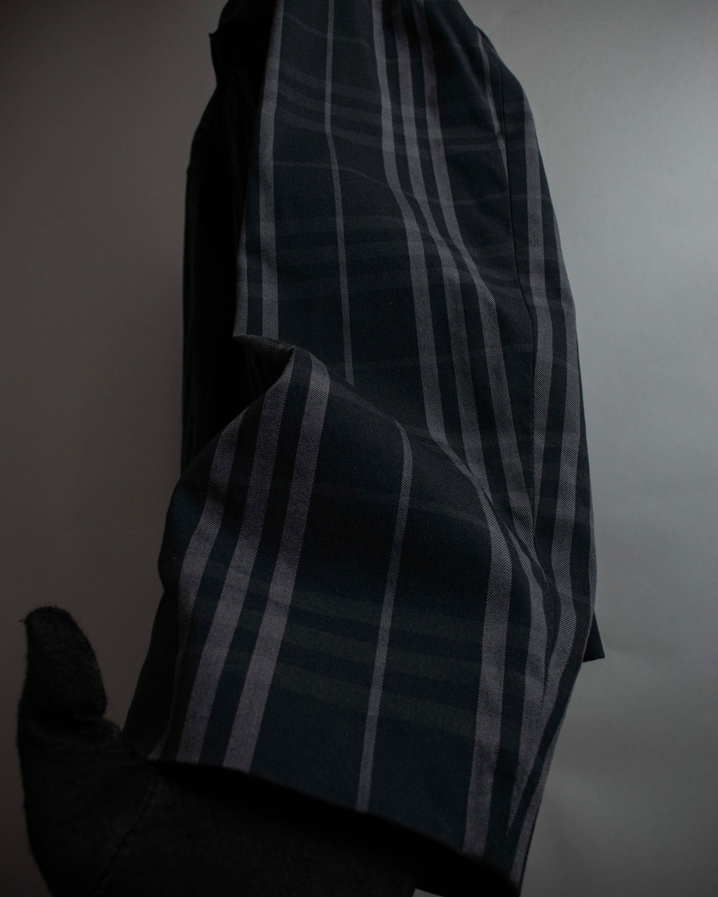 "BURBERRY" Combination leather design check pattern one-shoulder bag