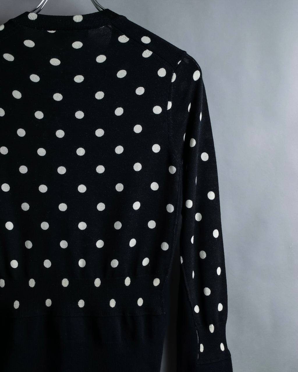 “Comme des Garçons Comme des Garçons“ Dot patterned wool knit cardigan