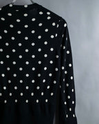 “Comme des Garçons Comme des Garçons“ Dot patterned wool knit cardigan
