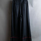 "PRADA" 100% silk red hem baggy silhouette easy slacks