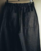 "Christian Dior" 20's Sheer striped silk cotton wide-leg trousers