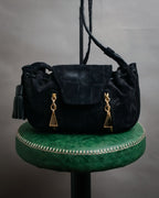 “SEE BY CHLOÉ” 2010’s Croc embossed suede drawstring bag