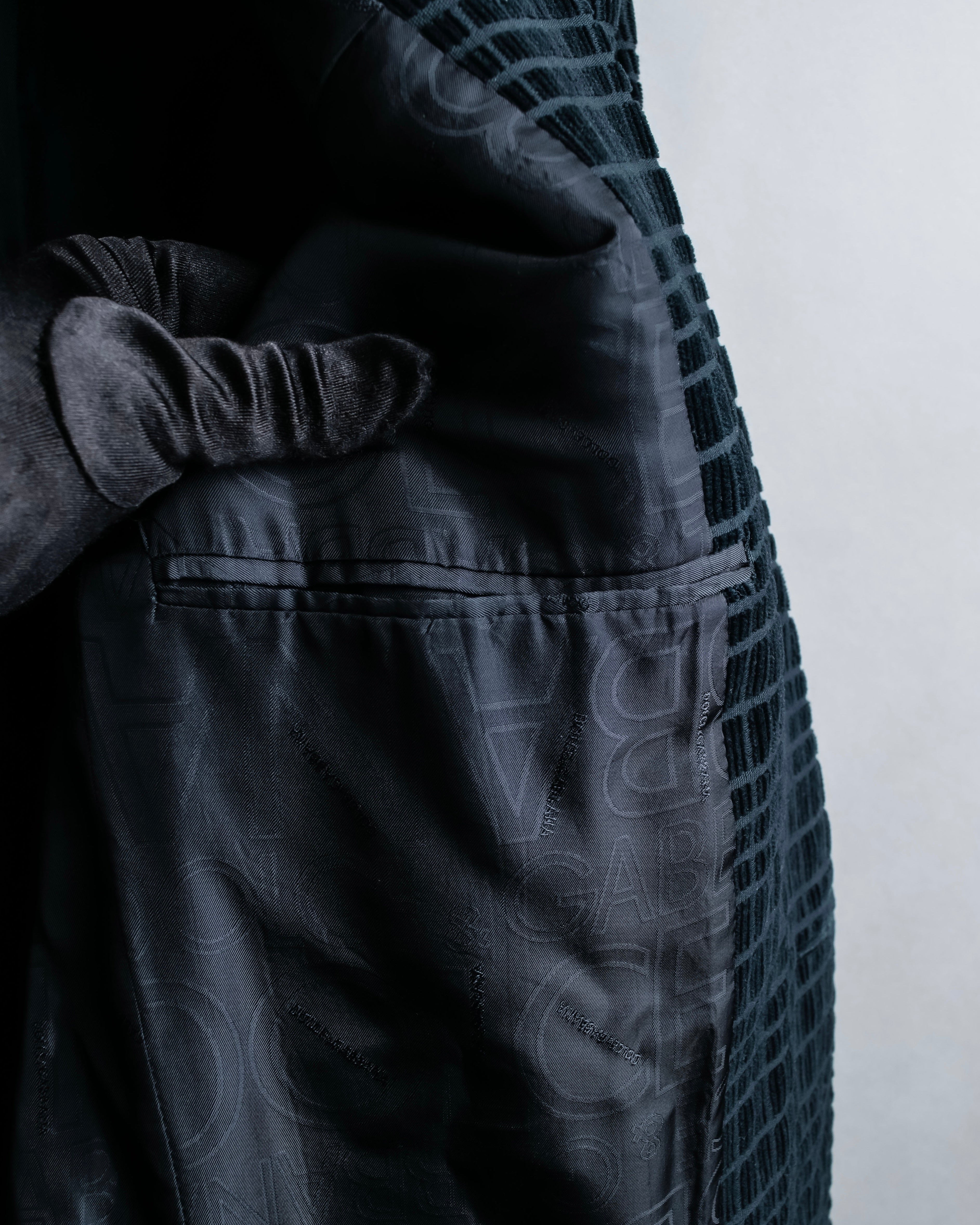 "DOLCE &amp; GABBANA" Checkered velvet tailored jacket